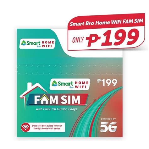 smart bro wifi sim card|Smart Bro Home WiFi Fam SIM 199 .